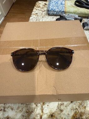 Persol Tortoiseshell Brown Round Sunglasses